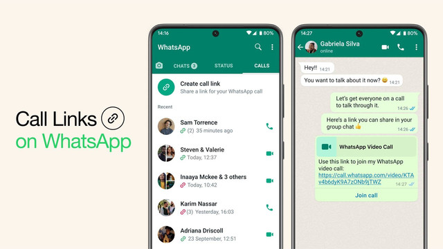 Cara bikin link WhatsApp Call dan video call mirip Google Meet dan Zoom dengan fitur Call Links. Foto: Dok. Meta