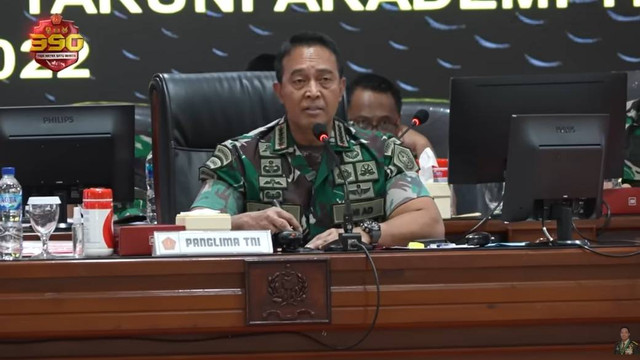 Sidang Pemilihan Terpusat Integratif Penerimaan Taruna Taruni Akademi TNI TA 2022. Foto: Youtube/Jenderal TNI Andika Perkasa