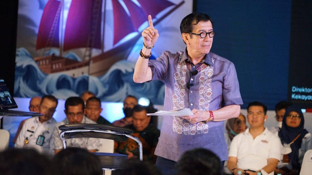 Roadshow sosialisasi Kekayaan Intelektual melalui Yasonna Mendengar berlangsung di Kota Makassar, Sulawesi Selatan. (Foto: Piqih/Kemenkumham)