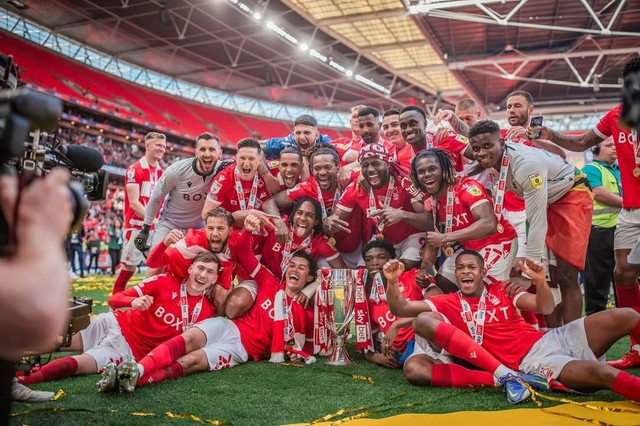 Nottingham Forest promosi ke Liga Inggris. Foto: Instagram/@officialnffc