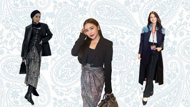 Rayakan Hari Batik Nasional, Ini Inspirasi Gaya Mix Match Batik yang Stylish.
 Foto: Instagram/@prillylatuconsina96 @emyaghnia @maudyayunda