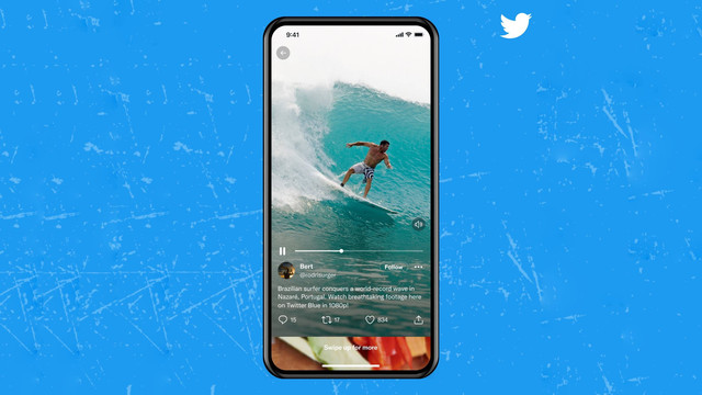 Twitter contek TikTok, rilis fitur video vertikal penuh layar. Foto: Twitter