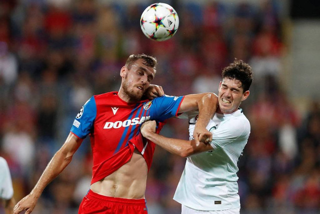 Pertandingan Viktoria Plzen melawan Inter Milan. Foto: David W Cerny/REUTERS