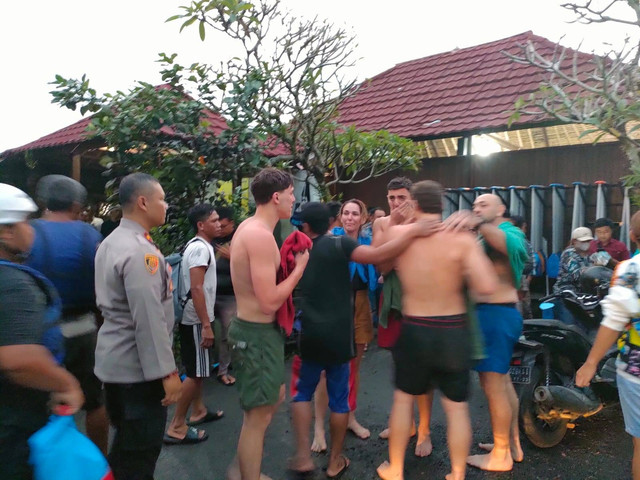 Korban kecelakaan rafting di Ubud yang berhasil diselamatkan - IST