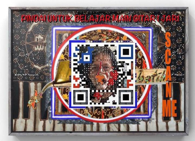 Seniman Surabaya Luncurkan e-Book Main Gitar Satu Jari dengan QR Art Batik