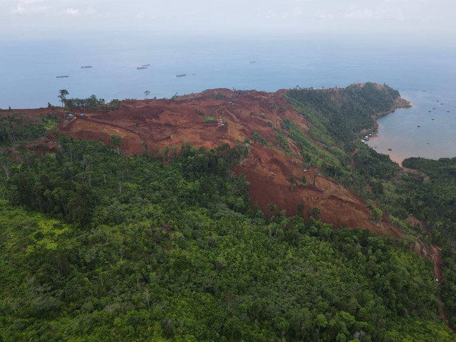 Lokasi tempat 2 pekerja tambang di Kolaka Utara, Sultra tertimbun longsor. Foto: Lukman/kendarinesia