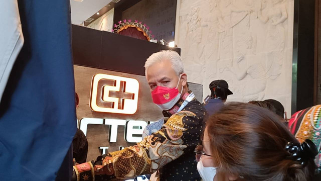 Gubernur Jawa Tengah sekaligus Kader PDIP Ganjar Pranowo usai menghadiri acara Percepatan Realisasi Belanja Produk Dalam Negeri oleh Kementerian Lembaga, Pemerintah Daerah dan BUMN, Bali Nusa Dua Convention Center (BNCC), Kabupaten Badung, Bali. Foto: Denita br Matondang/kumparan