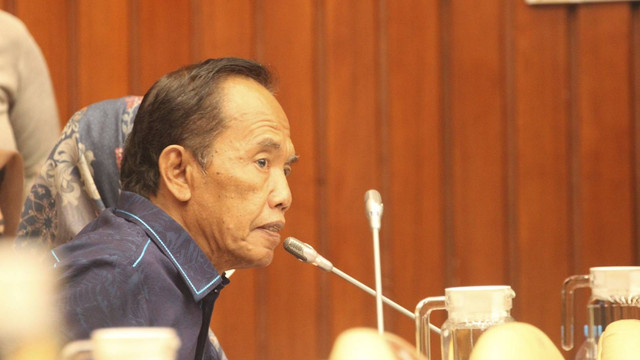 Politisi Fraksi Demokrat DPR RI asal Kalimantan Tengah Bambang Purwanto saat menyampaikan aspirasi terkait harga TBS sawit di tingkat petani belum lama ini. Foto: IST/InfoPBUN