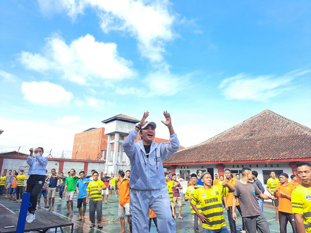 Kegiatan senam Rutan Wonosobo