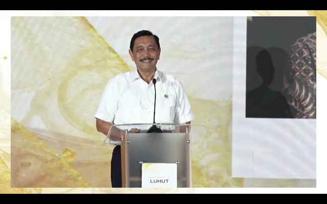 Menteri Koordinator Bidang Kemaritiman dan Investasi, Luhut Binsar Pandjaitan, saat Peluncuran dan Bincang Buku Biografi Luhut Binsar Pandjaitan, Jumat (7/10/2022). Foto: Fariza Rizky Ananda/kumparan