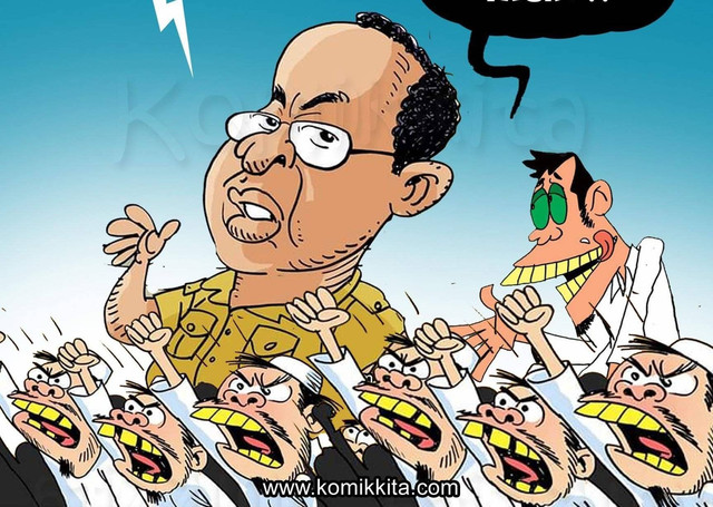 ilustrasri serangan rasisme Anies Baswedan