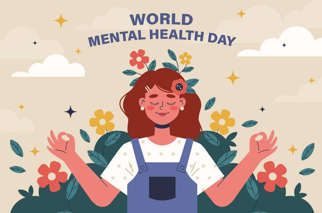 Ilustrasi Hari Kesehatan Mental Sedunia. Foto: Seishinskaja/Shutterstock