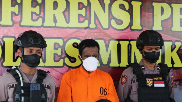 Roy Marthen Howay, terduga mulitasi di Timika yang sebelumnya ditetapkan sebagai DPO Polres Mimika. (Foto Humas Polda Papua)