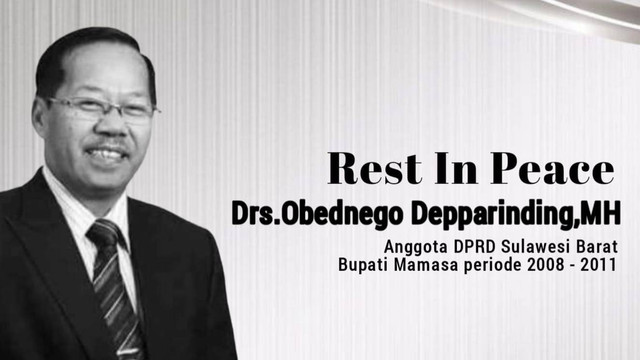Anggota DPRD Sulawesi Barat Obednego Depparinding wafat di Makassar. Foto: Dok. Istimewa