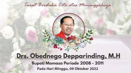 Ungkapan duka cita atas meninggalnya anggota DPRD Sulbar sekaligus mantan Bupati Mamasa, Obednego Depparinding. Foto: Dok. BKKBN Sulbar