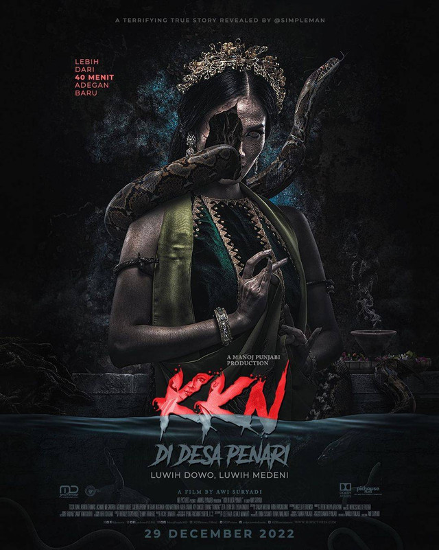 Official poster film KKN di Desa Penari: Luwih Dowo, Luwih Medeni. Foto: Instagram/@manojpunjabimd
