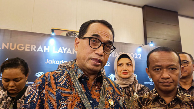 Menteri Perhubungan (Menhub) Budi Karya Sumadi dalam acara Anugerah Layanan Investasi (ALI) 2022 di Hotel Fairmont, Rabu (12/10/2022). Foto: Narda Margaretha Sinambela/kumparan