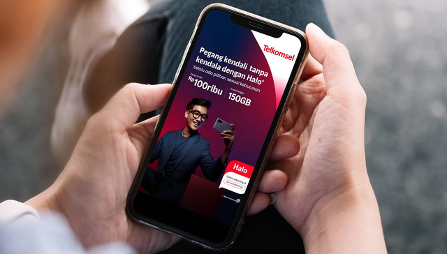 Telkomsel merilis paket baru Halo+. Kuota internet hingga 130 GB, harganya mulai Rp 100.000 per bulan. Foto: Dok. Telkomsel