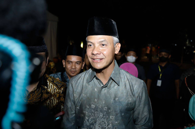 Gubernur Jateng Ganjar Pranowo menghadiri pembukaan Musabaqoh Tilawatil Qur'an (MTQ) Nasional ke-29 tahun 2022 di Kiram Park, Kabupaten Banjar, Kalimantan Selatan, Rabu (13/10/2022). Foto: dok. Istimewa