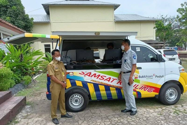 Ilustrasi pelayanan Samsat Keliling di Lampung. | Foto: Jasa Raharja