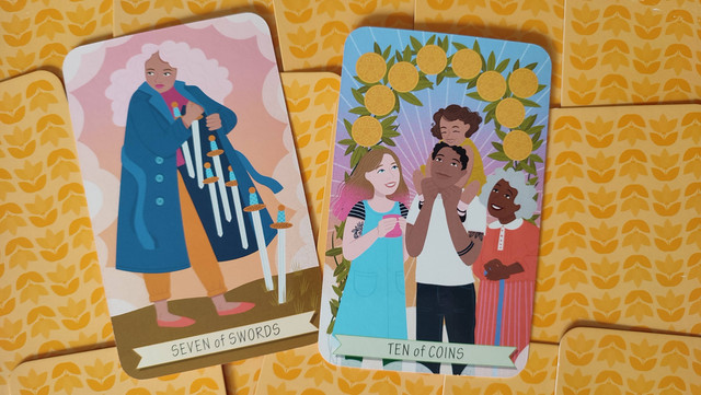 Seven of Swords, Ten of Coins. (Sumber: dok pribadi)