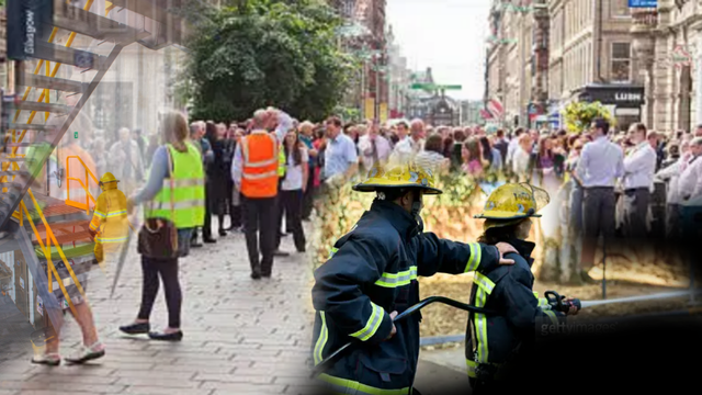 Ilustrasi simulasi kebakaran