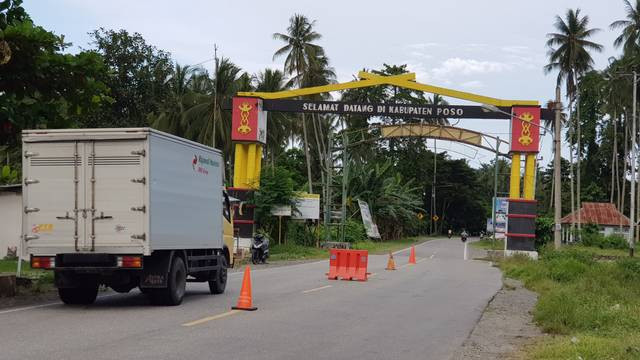 Suasana terkini di Pintu Perbatasan antara Kabupaten Poso dan Parigi Moutong, Sulawesi Tengah, Selasa, 4 Mei 2021. Foto: Tim PaluPoso