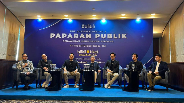 Press Conference Public Expose Penawaran Umum Saham Perdana PT Global Digital Niaga Tbk (Blibli), Selasa (18/10/2022). Foto: Fariza Rizky Ananda/kumparan