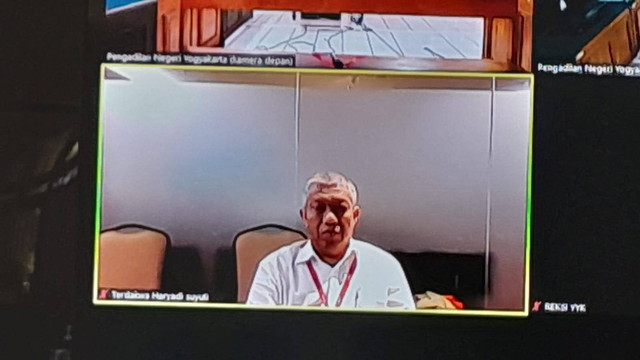 Haryadi Suyuti saat menjalani sidang. Foto: Widi Erha Pradana