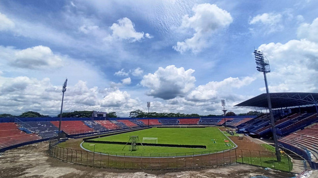 Stadion Kanjuruhan Kabupaten Malang yang akan dibangun ulang pemerintah pusat. Foto/Rubianto