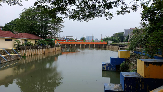 Pj Gubernur DKI Jakarta Heru Budi Hartono Tinjau Waduk Pluit. Foto: Aprilandika Pratama/kumparan
