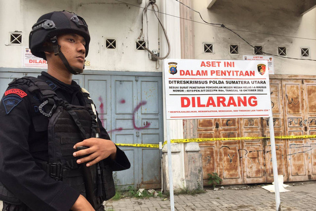 Lokasi penyegelan di 2 ruko milik Apin BK di Jalan Danau Singkarak Kota Medan. Foto: Rahmat Utomo/kumparan