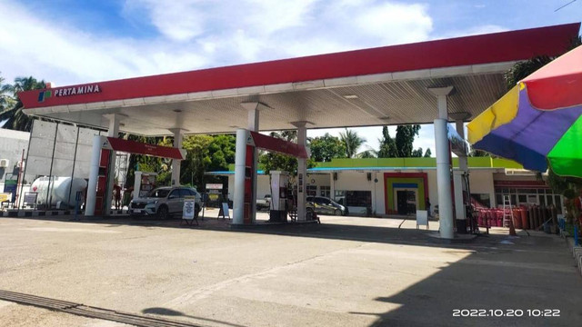 Suasana sepi di salah satu SPBU di Sulteng. Foto: Tim PaluPoso