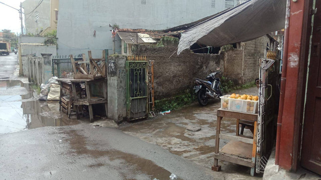 Lokasi Putri Shakila (12) korban penusukan di Cimahi, ambruk.  Foto: Dok. Istimewa