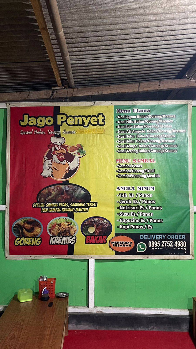 Salah satu warung makan penyetan di Yogyakarta. Sumber : Penulis