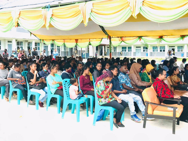 Peserta Simulasi CAT CASN saat akan mendapat pengarahan dari pihak BKPSDM Kaimana.