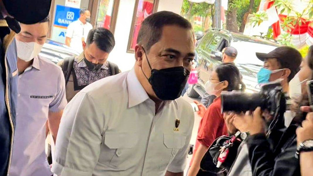 Kabareskrim Komjen Agus Andrianto tiba di Kantor Komnas HAM, Kamis (1/9/2022). Foto: Haya Syahira/kumparan