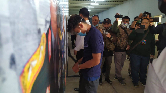 Pers rilis kasus pencabulan sesama jenis di Mapolresta Bandung pada Senin (24/10/2022). Foto: Dok. Istimewa