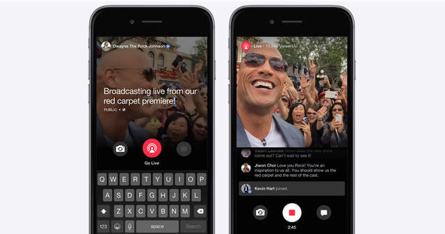 Ilustrasi live streaming di Facebook lewat HP. Foto: Techcrunch
