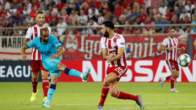 Pertandingan antara Tottenham Hotspur dan Olympiacos. Foto: Reuters/John Sibley