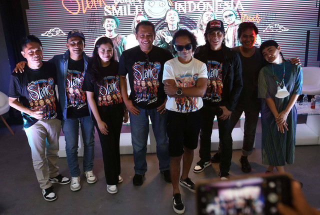 Musisi Slank hadir di konferensi jelang konser HUT SLANK Tour Indonesia di Jakarta, Rabu, (26/10/2022). Foto: Dok. Agus Apriyanto