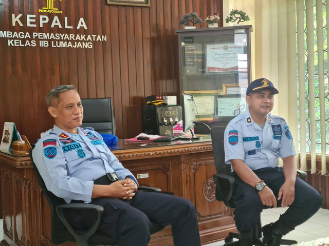 Kalapas Lumajang menerima Kunjungan Wakil Kepala Badan Pusat Statistik untuk melakukan pendataan Regsosek di Lapas Lumajang.Lumajang, Jawa Timur. Foto : Humas Lapas Lumajang