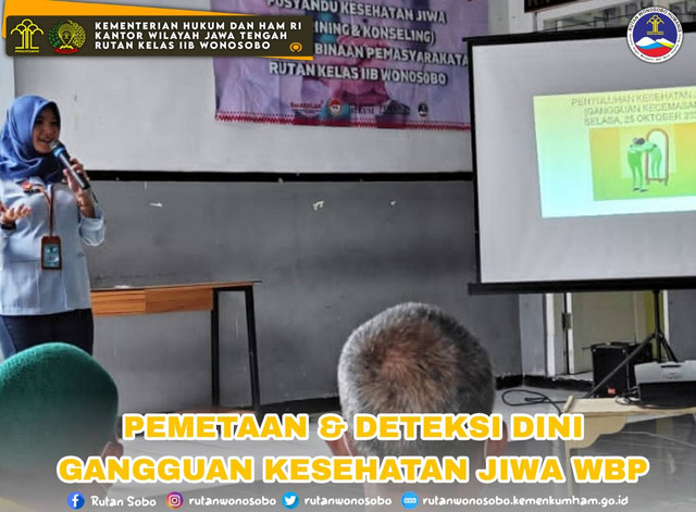 kegiatan sosialisasi Deteksi dini kesehatan jiwa WBP