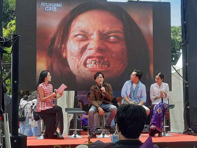 Konferensi Pers Film Perjanjian Gaib, kawasan Senayan, Jakarta Pusat, Jumat (28/10) Foto: Giovanni/kumparan