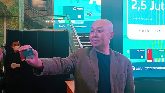 Digital Banking Head Bank BTPN, Irwan Tisnabudi dalam acara Peluncuran Kartu Kredit Jenius Visa di Plaza Indonesia, Jumat (28/10/2022). Foto: Narda Margaretha Sinambela/kumparan