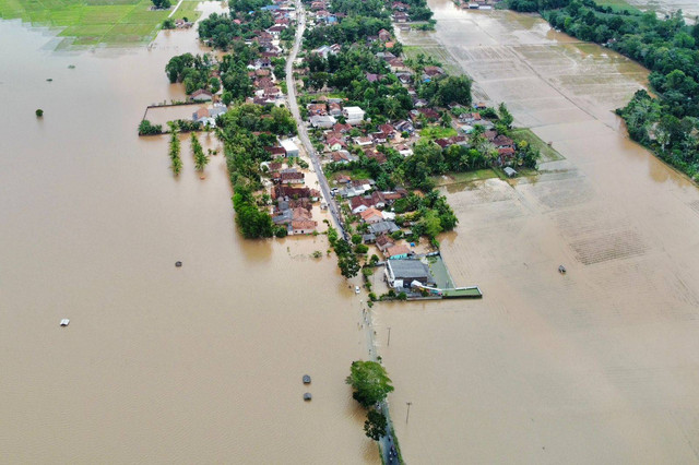 Banjir di Lampung Selatan, Kamis (27/10/2022) | Foto: Roza Hariqo/Lampung Geh