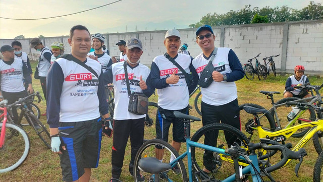 Rupbasan Mojokerto Gowes Bareng Forkopimda Meriahkan Glory Majapahit (Foto:HumasRupMoker)