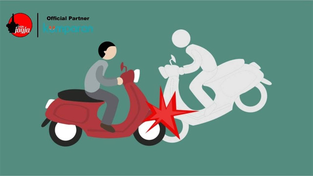 Ilustrasi kecelakaan motor. Foto: Tugu Jogja