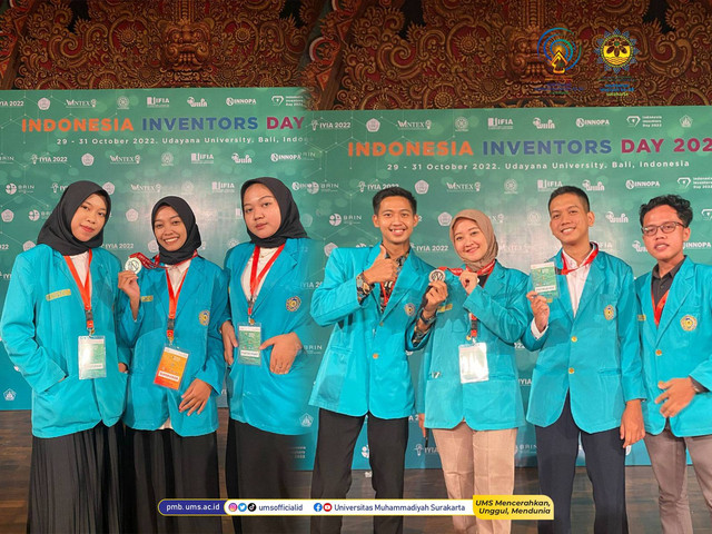 Tim Farmasi UMS saat mengikuti Indonesia Inventors Day (IID) 2022 di Denpasar, Bali. Foto Humas UMS