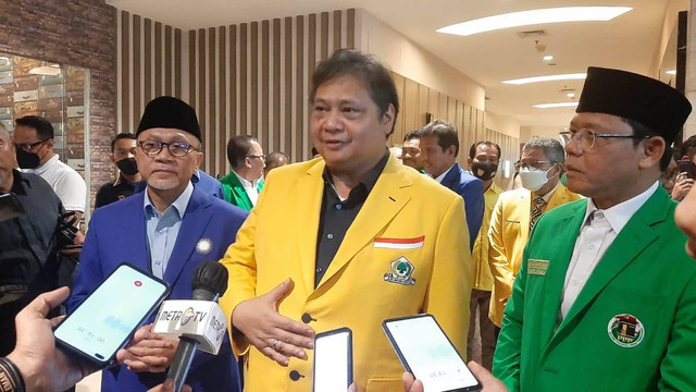 Koalisi Indonesia Bersatu (KIB) menggelar
Silaturahmi Nasional (Silatnas) bersama dengan ribuan kader partai di hotel Dalton, Jalan Perintis Kemerdekaan, Kota Makassar, Sulawesi Selatan, Minggu (6/11/2022). Foto: Dok. Istimewa